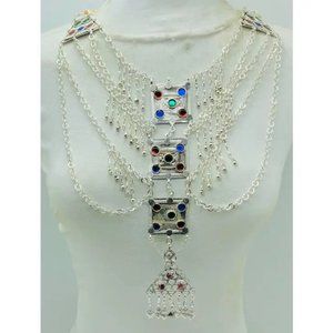 Handmade Gypsy Multilayers Pendant and Chain Necklace